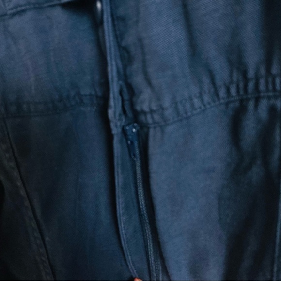 Joie Women's Navy Jumpsuit linen blend size large - Picture 10 of 16